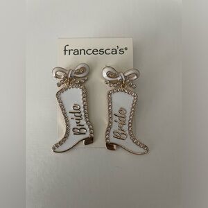 Bride cowgirl earrings